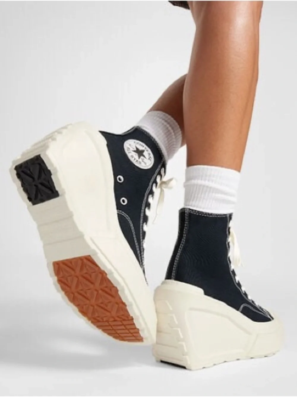 Converse Chuck 70 De Luxe Wedge Sneakers Womens Size 10.5 Black Canvas Platform